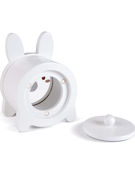 Hucha Magnética Conejo Blanco Janod 12x11x16cm 3 años+ Hucha Magnética Conejo Blanco Janod 12x11x16cm 3 años+