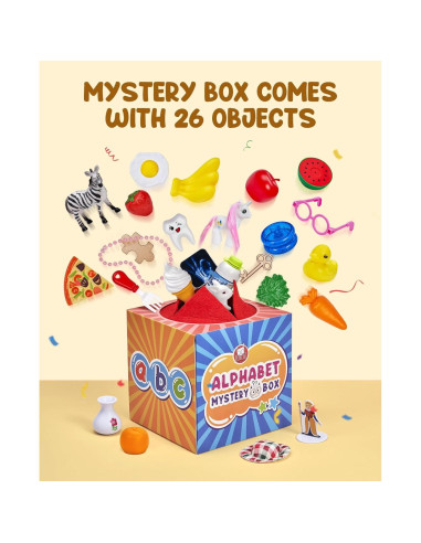 Caja de Misterio del Alfabeto JoyCat - Imanes de Madera 26 Letras
