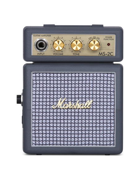 Amplificador de guitarra Marshall MS-2C 1W portátil gris Amplificador de guitarra Marshall MS-2C 1W portátil gris