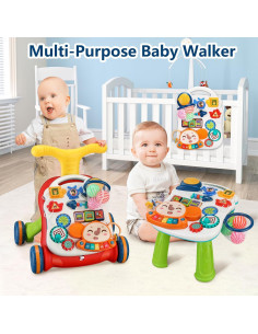 Caminador para Bebés 3 en 1 HAWEEK Verde con Actividades 2