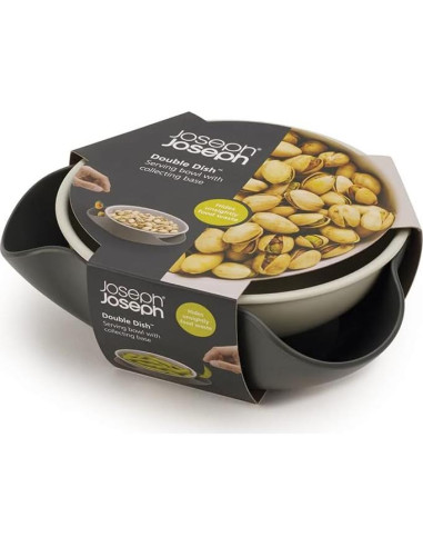 Cuenco Doble para Snacks Joseph Joseph Gris - 29.57 ml, Libre de BPA