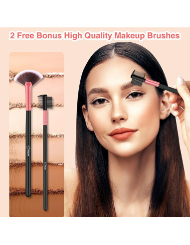 Juego de Brochas de Maquillaje BESTOPE PRO 16 Pcs Sintéticas