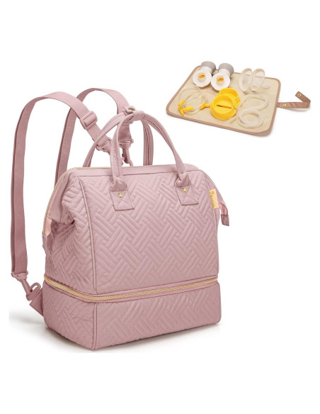 Mochila Fasrom para Extractor de Leche Rosa con Cooler 30.5x25x11cm Mochila Fasrom para Extractor de Leche Rosa con Cooler 30.5x25x11cm