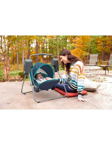 Columpio Portátil Fisher-Price Bosque de Píxeles 6 Velocidades Columpio Portátil Fisher-Price Bosque de Píxeles 6 Velocidades