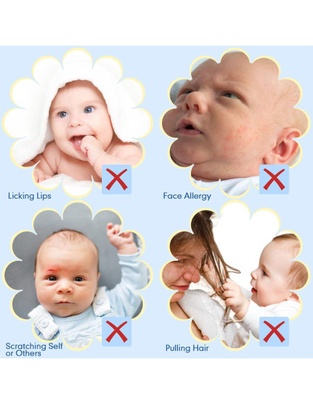 6 Pares Mitones Antirrasguños Algodón Bebés 3-9 Meses Geyoga 6 Pares Mitones Antirrasguños Algodón Bebés 3-9 Meses Geyoga