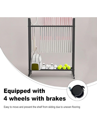 Soporte para Raquetas de Tenis Jueraori, Organizador de Acero 4.63kg
