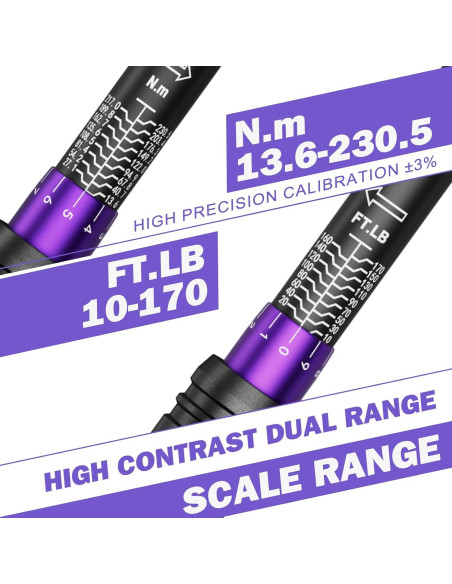 Llave de Torque ANPUDS 1/2" Ajustable 10-170 Ft-Lb (13.6-230.5 Nm) Llave de Torque ANPUDS 1/2" Ajustable 10-170 Ft-Lb (13.6-230.5 Nm)