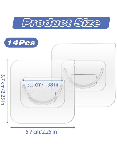 Soportes Adhesivos para Barra de Ducha Cobee 14 Piezas 9kg