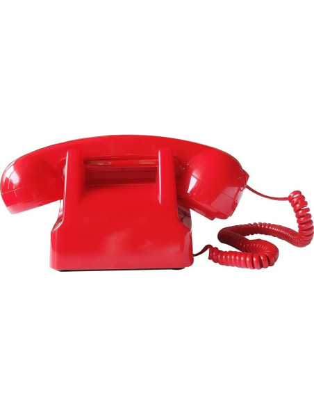 Teléfono Retro Rojo con Cable Benotek 8009, Estilo Clásico Teléfono Retro Rojo con Cable Benotek 8009, Estilo Clásico