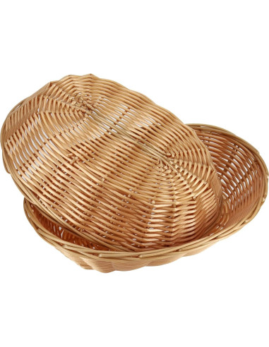 Cesta de Pan de Plástico Tejida a Mano SINJEUN 20 Piezas 22.86cm