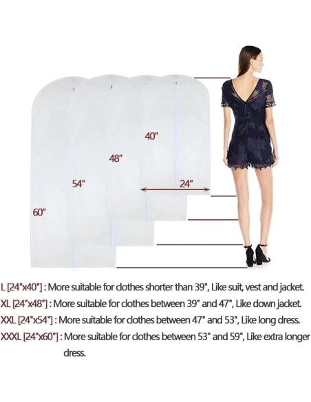 Bolsas de Ropa HomeClean 12 Piezas 61x122 cm Translúcidas Bolsas de Ropa HomeClean 12 Piezas 61x122 cm Translúcidas