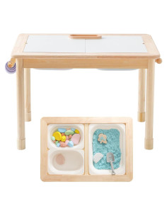 Mesa Sensorial Montessori IEATFO - Madera de Caucho Ajustable
