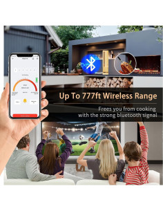 Termómetro de Carne Inalámbrico BtcLink Hub+Probe Bluetooth 236m 2
