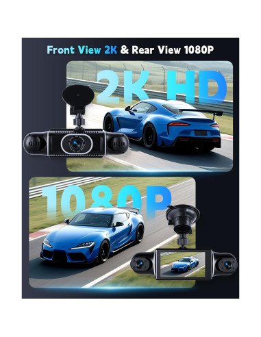 Cámara Dash 360 4 Canales 2K+1080P VECHTEL con WiFi