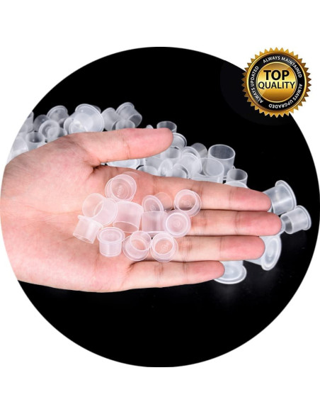 300 Tapas de Tinta para Tatuaje UPTATSUPPLY Color Blanco 300 Tapas de Tinta para Tatuaje UPTATSUPPLY Color Blanco