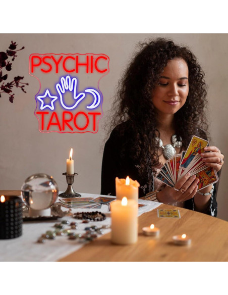 Cartel de Neón Tarot Psíquico Symone 33x32.5 cm USB Regulable Cartel de Neón Tarot Psíquico Symone 33x32.5 cm USB Regulable