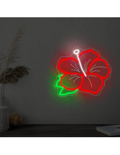 Luz de Neón Hibisco DMDMBSR 38.1x30.5cm Rojo LED 2