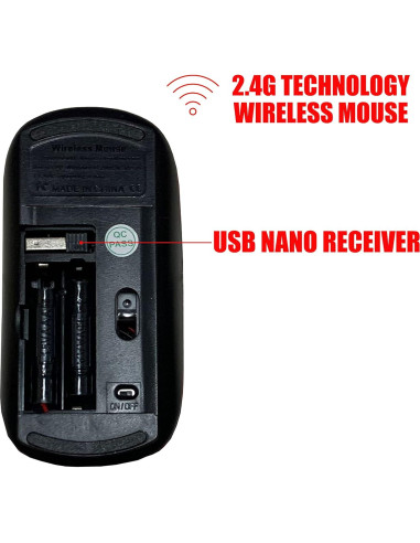 Ratón Inalámbrico 2.4G CJCBROES Diseño Santa Claus