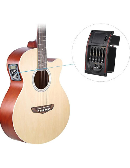 Pastilla de guitarra acústica Cunyuerxus4iyktoe con ecualizador 5 bandas Pastilla de guitarra acústica Cunyuerxus4iyktoe con ecualizador 5 bandas