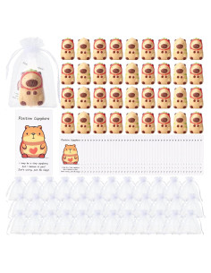 Set de 30 Mini Capibaras Antiestrés RoundFunny con Tarjetas