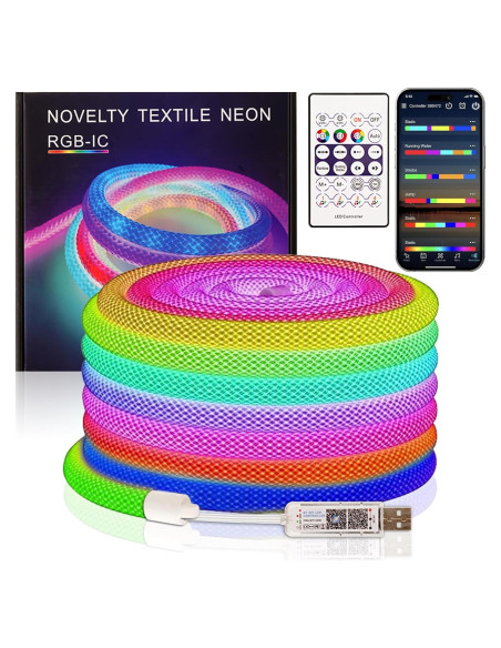 Tira de LED Neón RGB+IC 1m TK99SW Flexible a Prueba de Agua Tira de LED Neón RGB+IC 1m TK99SW Flexible a Prueba de Agua