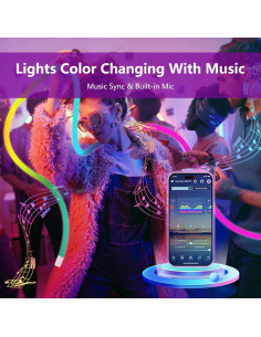 Tira de LED Neón RGB+IC 1m TK99SW Flexible a Prueba de Agua 2