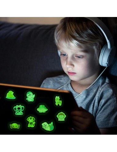 70 Pegatinas de Animales Luminosas Robmoda para Niños