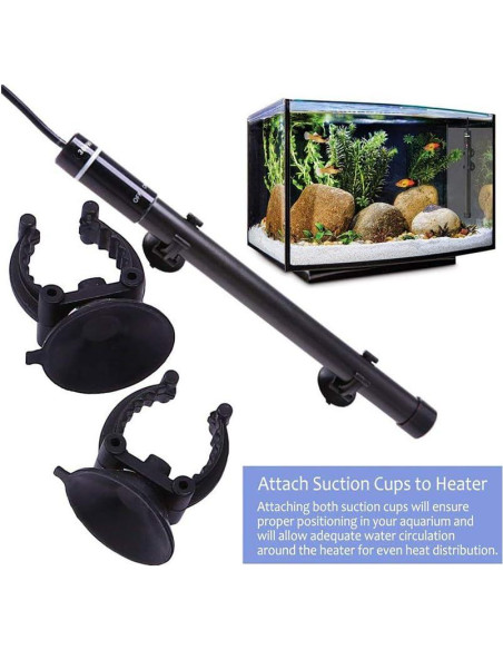 Calentador de Acuario MQ 500W Titanio 70-80 Galones LED Calentador de Acuario MQ 500W Titanio 70-80 Galones LED