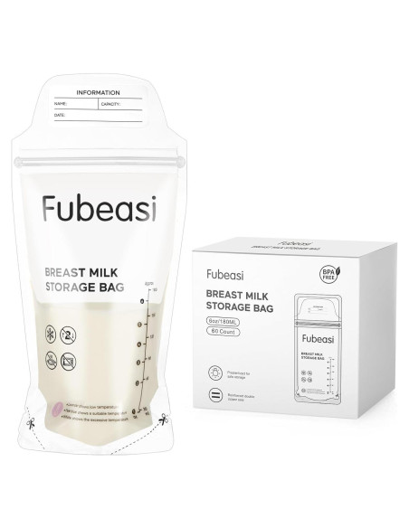 Bolsas de Almacenamiento de Leche Materna Fubeasi 180ml - 60 Unidades Bolsas de Almacenamiento de Leche Materna Fubeasi 180ml - 60 Unidades