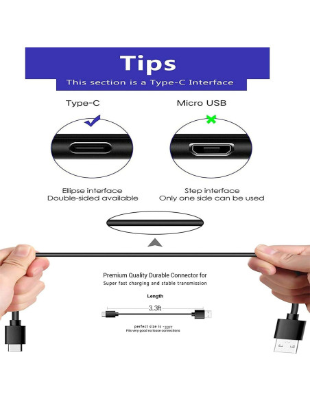 Cargador de pared y cable USB-C 1.5m WZHENB para altavoces y auriculares Cargador de pared y cable USB-C 1.5m WZHENB para altavoces y auriculares