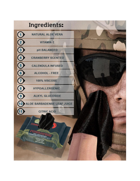 Toallitas Húmedas Combat Wipes COMMANDO 100% Biodegradables Toallitas Húmedas Combat Wipes COMMANDO 100% Biodegradables