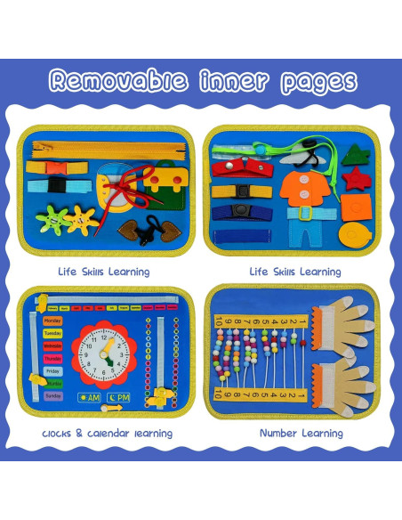 Libro Ocupado Montessori BESFAN para Niños 1-3 Años - Juguete Educativo Libro Ocupado Montessori BESFAN para Niños 1-3 Años - Juguete Educativo