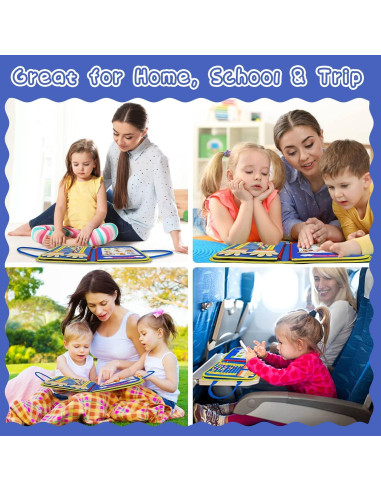 Libro Ocupado Montessori BESFAN para Niños 1-3 Años - Juguete Educativo
