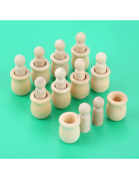 10 Muñecos de Madera sin Terminar Yetaha - Juguetes de Manualidades 10 Muñecos de Madera sin Terminar Yetaha - Juguetes de Manualidades