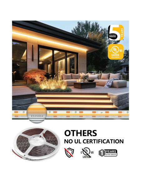 Tira de Luz LED COB 5m EMITEVER 2700K IP67 Regulable Tira de Luz LED COB 5m EMITEVER 2700K IP67 Regulable
