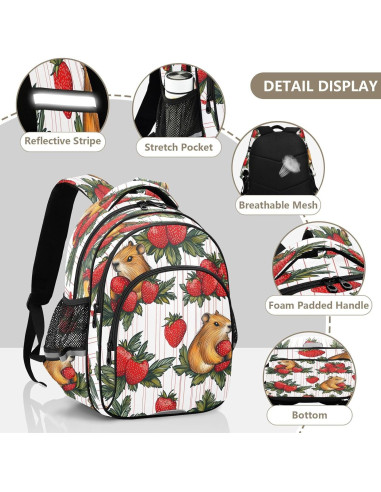 Mochila Escolar Pequeña Marmot Animal Fresa 12L 17.5x27x38.7cm