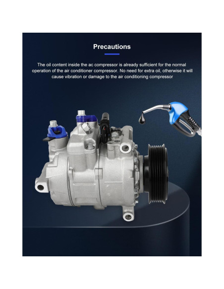 Compresor de A/C ECCPP con Embrague para Audi 2005-2018 Compresor de A/C ECCPP con Embrague para Audi 2005-2018