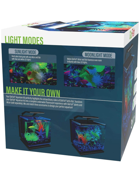 Kit Acuario GloFish Betta 11.36L con LED y Filtro Tetra Kit Acuario GloFish Betta 11.36L con LED y Filtro Tetra