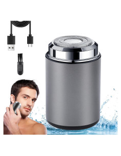 Mini Afeitadora Eléctrica Recargable USB Tbexem Gris