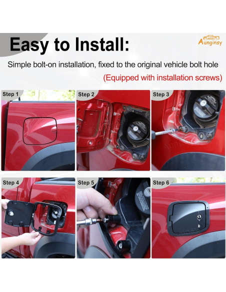 Tapa de tanque de combustible Aunginsy con cerradura Toyota Tacoma 2016-2023 Tapa de tanque de combustible Aunginsy con cerradura Toyota Tacoma 2016-2023