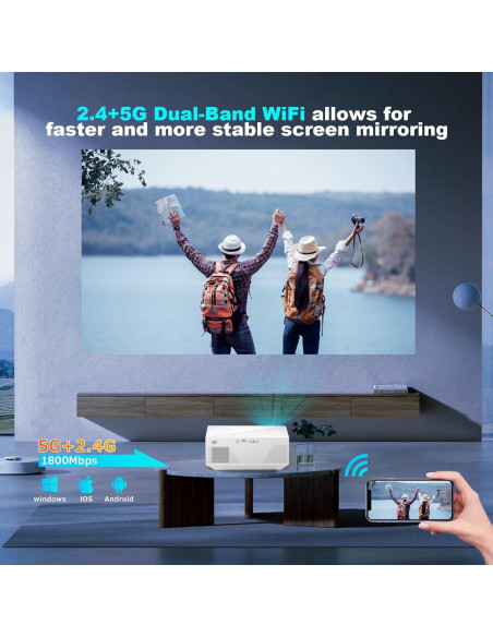 Proyector Mini ZDK 16000 Lúmenes Full HD 1080P WiFi Bluetooth Proyector Mini ZDK 16000 Lúmenes Full HD 1080P WiFi Bluetooth