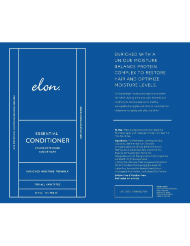 Champú y Acondicionador Elon Sin Sulfatos 340g - Hidratante y Protector