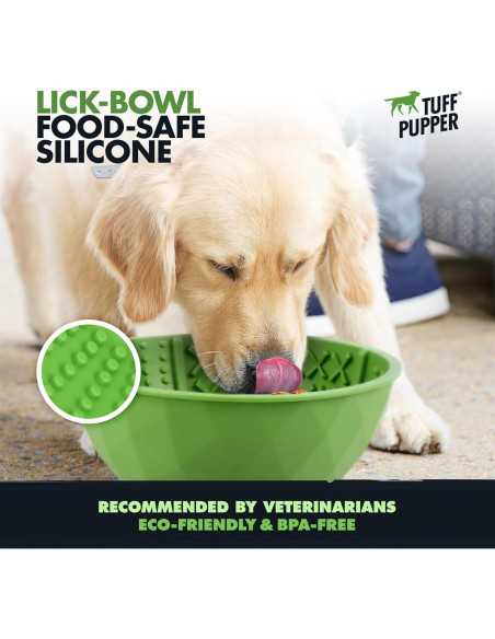 Tazón Lamer para Perros Tuff Pupper Estándar Silicona 20cm Tazón Lamer para Perros Tuff Pupper Estándar Silicona 20cm
