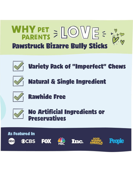 Pawstruck Palos de Bully Naturales 5-7" (12.7-17.8 cm) 8 oz Pawstruck Palos de Bully Naturales 5-7" (12.7-17.8 cm) 8 oz