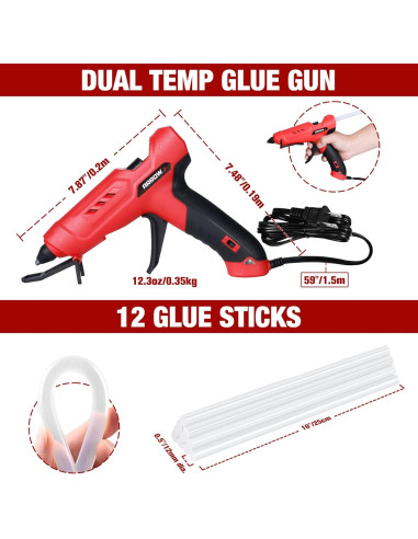 Pistola de Pegamento Doble Temperatura Arrow GT100DT 100W