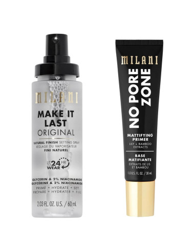 Spray Fijador Milani Hazlo Durar 3-en-1 + Primer No Pore Zone