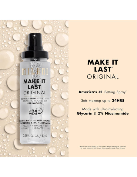 Spray Fijador Milani Hazlo Durar 3-en-1 + Primer No Pore Zone Spray Fijador Milani Hazlo Durar 3-en-1 + Primer No Pore Zone