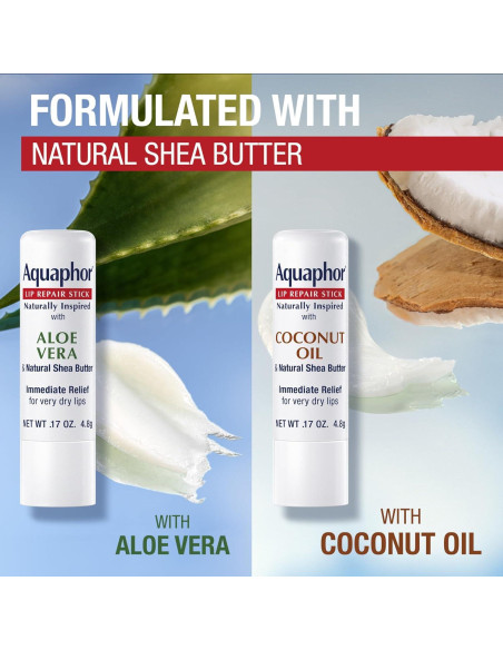 Conjunto Balsamo Labial Aquaphor 2x4.8g Coco y Aloe Vera Conjunto Balsamo Labial Aquaphor 2x4.8g Coco y Aloe Vera