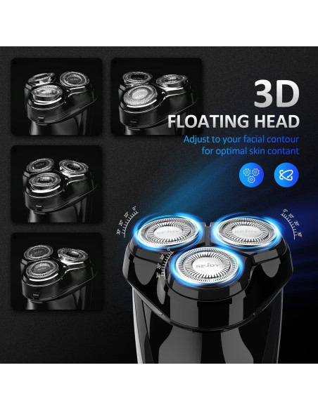 Afeitadora eléctrica recargable Sejoy TXD-BLASTO3 IPX7 negra Afeitadora eléctrica recargable Sejoy TXD-BLASTO3 IPX7 negra