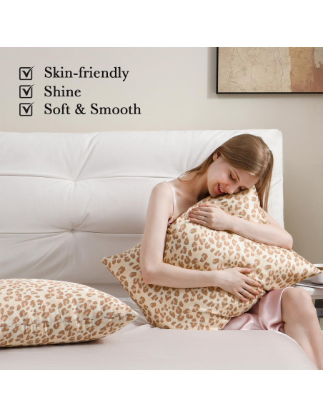 Funda de Almohada de Satén Softhour Leopardo 20x66 cm Funda de Almohada de Satén Softhour Leopardo 20x66 cm